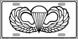 Airborne Metal Novelty License Plate
