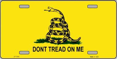 Don't Tread on Me Novelty Metal License Plate
