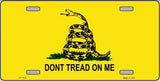 Don't Tread on Me Novelty Metal License Plate