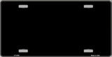 Solid Black Background Novelty Metal License Plate