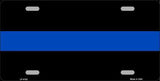 Thin Blue Police Line Novelty Metal License Plate