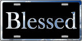 Blessed Sky Blue Clouds Novelty Metal License Plate
