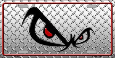 No Fear Eyes Diamond Metal Novelty License Plate