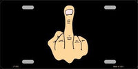 Middle Finger Metal Novelty License Plate