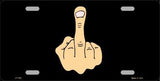 Middle Finger Metal Novelty License Plate