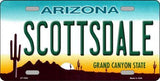 Scottsdale Arizona Background Metal Novelty License Plate