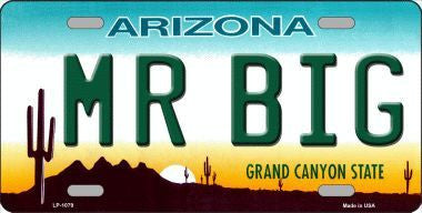 Mr Big Arizona Background Metal Novelty License Plate