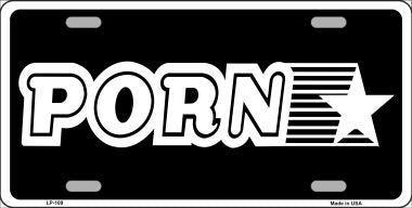 Porn Star Metal Novelty License Plate