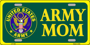 United States Army Mom Metal Novelty License Plate