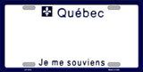 Quebec Canada Background Metal Novelty License Plate