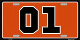 Dukes of Hazzard 01 Novelty Metal License Plate