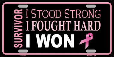 Breast Cancer Survivor Novelty Metal License Plate