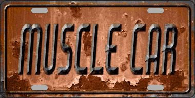 Muscle Car Novelty Metal License Plate