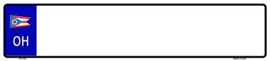 Ohio Novelty Blank Metal European License Plate