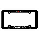 Shar Pei Novelty Metal License Plate Frame LPF-220