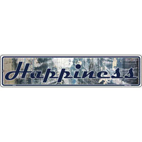 Happiness Novelty Metal Vanity Small Street Sign K-012