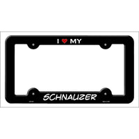 Schnauzer Novelty Metal License Plate Frame LPF-219