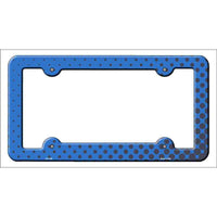 Blue Faded Dots Novelty Metal License Plate Frame LPF-265