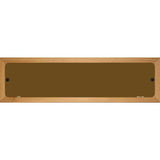 Brown Solid Blank Novelty Wood Mounted Metal Small Street Sign WB-K-030