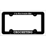 Crocheting Novelty Metal License Plate Frame LPF-169