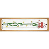 Warm Welcome White Novelty Wood Mounted Small Metal Street Sign WB-K-1654