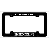 Embroidering Novelty Metal License Plate Frame LPF-148