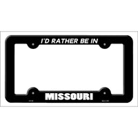 Be In Missouri Novelty Metal License Plate Frame LPF-352