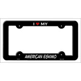 American Eskimo Novelty Metal License Plate Frame LPF-196