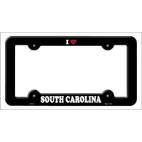 Love South Carolina Novelty Metal License Plate Frame LPF-317