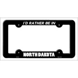 Be In North Dakota Novelty Metal License Plate Frame LPF-361