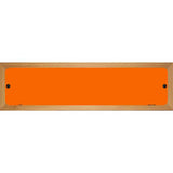 Orange Solid Blank Novelty Wood Mounted Metal Small Street Sign WB-K-026