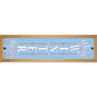 Warm Winter Wishes Blue Novelty Wood Mounted Small Metal Street Sign WB-K-1673