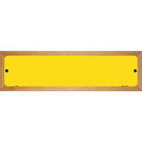 Yellow Solid Blank Novelty Wood Mounted Metal Small Street Sign WB-K-025