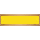 Yellow Solid Blank Novelty Wood Mounted Metal Small Street Sign WB-K-025