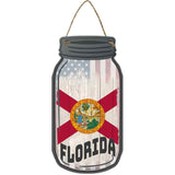 Florida | USA Flag Novelty Metal Mason Jar Sign