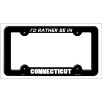 Be In Connecticut Novelty Metal License Plate Frame LPF-334