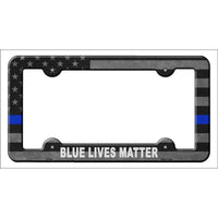 Blue Lives Matter Novelty Metal License Plate Frame