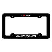 Miniature Schnauzer Novelty Metal License Plate Frame LPF-214