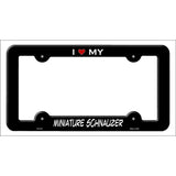 Miniature Schnauzer Novelty Metal License Plate Frame LPF-214