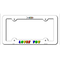 Jesus Loves You Novelty Metal License Plate Frame LPF-027