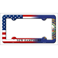 New Hampshire|American Flag Novelty Metal License Plate Frame LPF-468