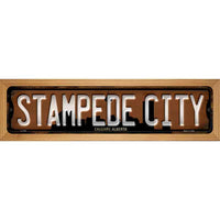 Calgary Alberta Stampede City Wood Mounted Small Metal Street Sign WB-K-1266