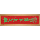 Fresh Christmas Trees Red Novelty Wood Mounted Small Metal Street Sign WB-K-1693