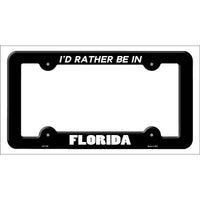 Be In Florida Novelty Metal License Plate Frame LPF-336