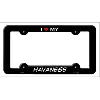 Havanese Novelty Metal License Plate Frame LPF-207