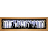 Chicago Illinois The Windy City Wood Mounted Small Metal Street Sign WB-K-1245