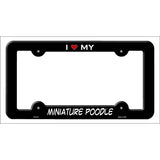 Miniature Poodle Novelty Metal License Plate Frame LPF-213