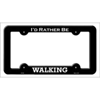 Walking Novelty Metal License Plate Frame LPF-091