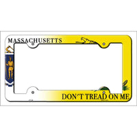 Massachusetts|Dont Tread Novelty Metal License Plate Frame LPF-399