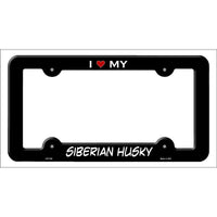 Siberian Husky Novelty Metal License Plate Frame LPF-249